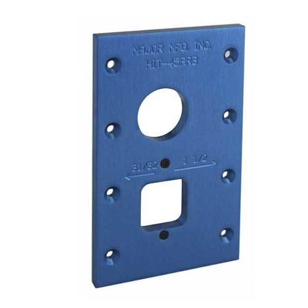 MAJOR Major: HIT-45AR3 - Cylinder And Indicator Holes Template for Adams Rite Locks and Latches MJR-HIT-45AR3